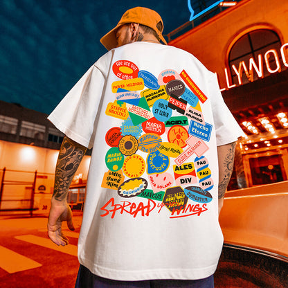 【OUTLET/即納】ヒップホッププリントルーズ半袖Tシャツ U1800