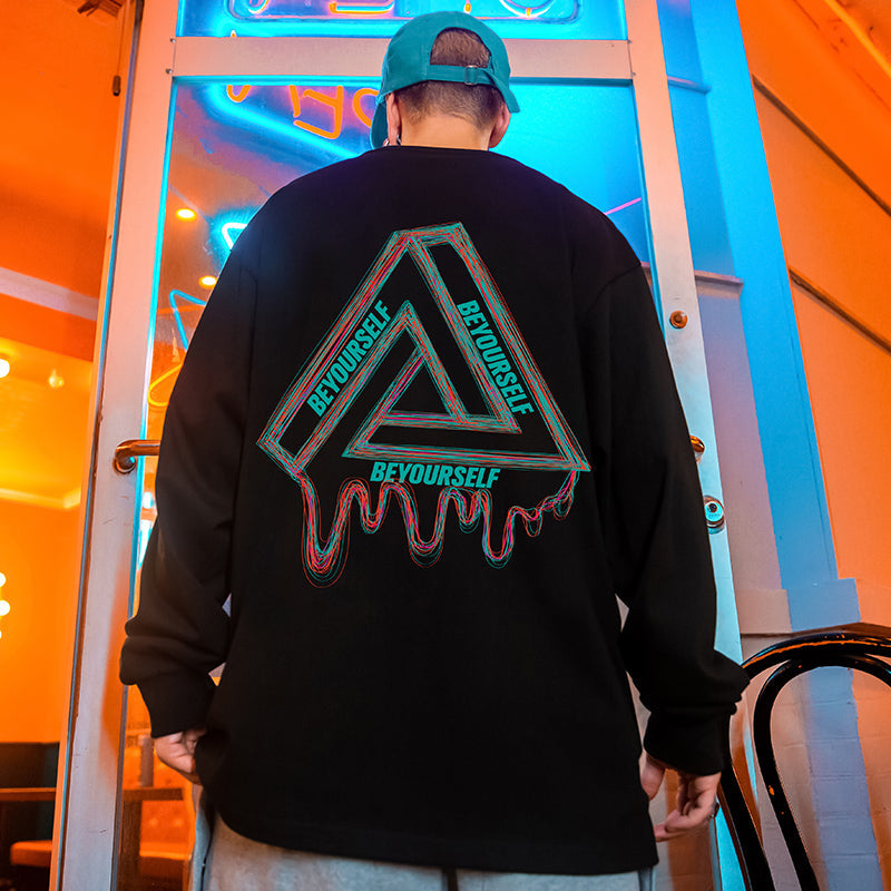 【OUTLET/即納】アメリカンレトロヒップホップ長袖Tシャツ U1742