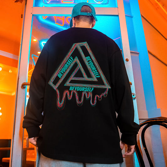 【OUTLET/即納】アメリカンレトロヒップホップ長袖Tシャツ U1742