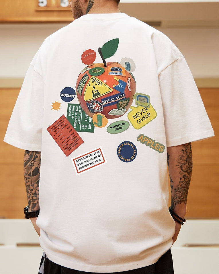 【OUTLET/即納】ポップアイコンコラージュプリント半袖Tシャツ U2164