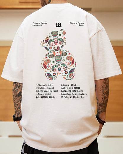 【OUTLET/即納】トライバルテイストカラフルバックプリント半袖Tシャツ U2329
