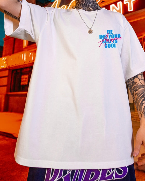 【OUTLET/即納】ダイナミックレターモチーフ半袖Tシャツ U2485