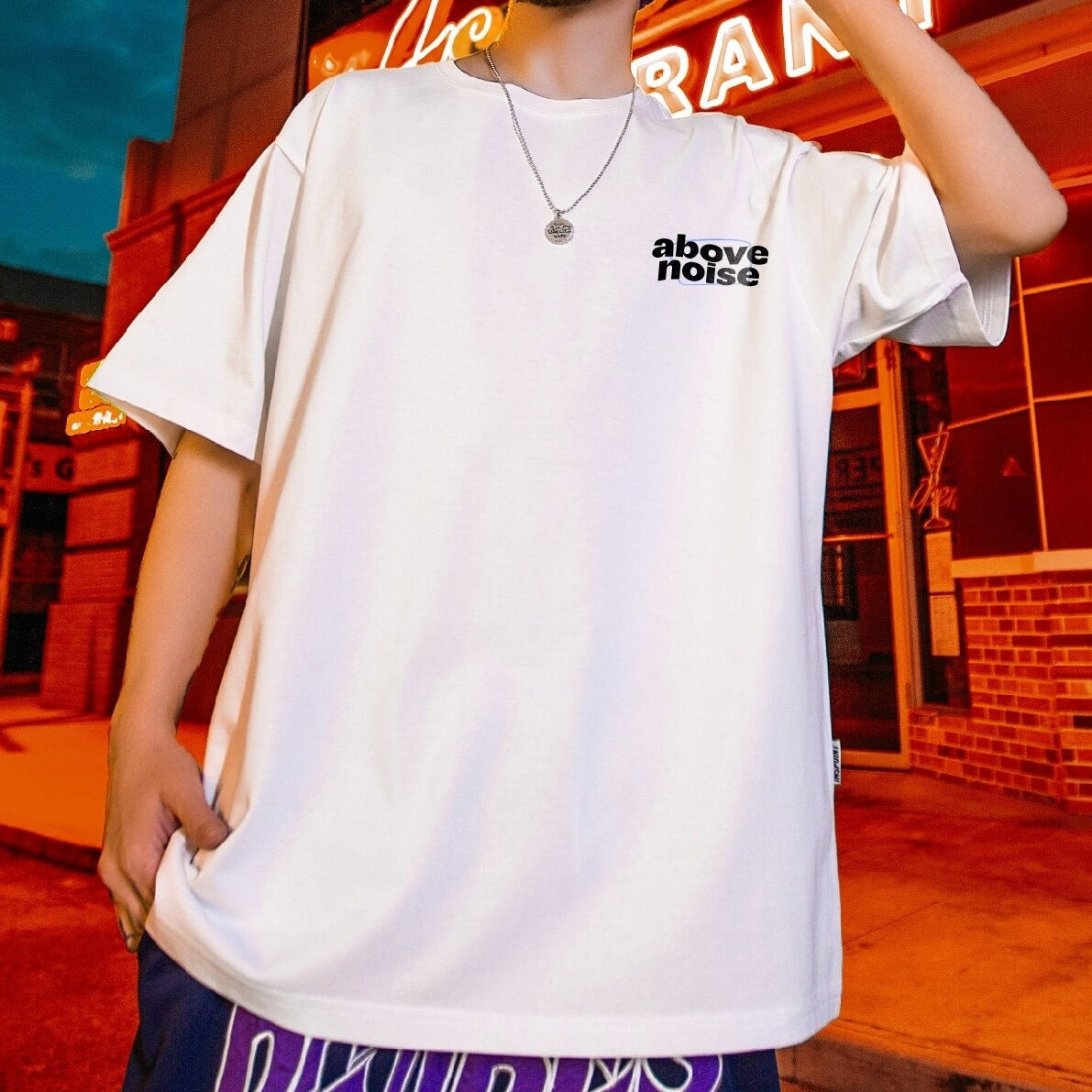 ビッグシルエットバックロゴ半袖Tシャツ U2577