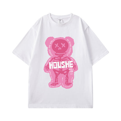 ベアスケルトングラフィック半袖Tシャツ U2602