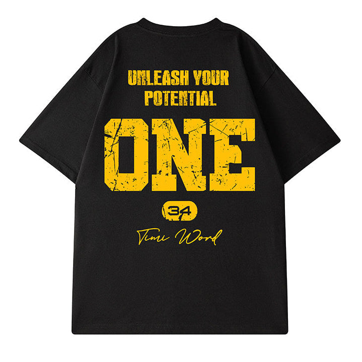 バックグラフィックルーズフィット半袖Tシャツ U2580