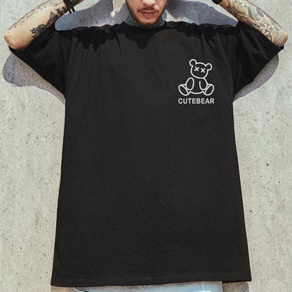 ベアプリントクルーネックTシャツ U2340