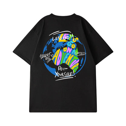 アースグラフィックルーズ半袖Tシャツ U2598