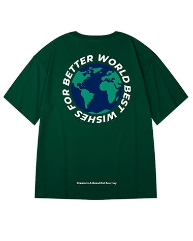 グローブプリント半袖Tシャツ U2244
