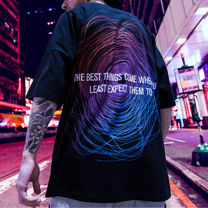 【OUTLET/即納】ヒップホッププリントルーズ半袖Tシャツ U1844