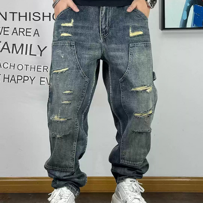 【OUTLET/即納】ダメージデニム ペインターパンツ ジーンズ U1974