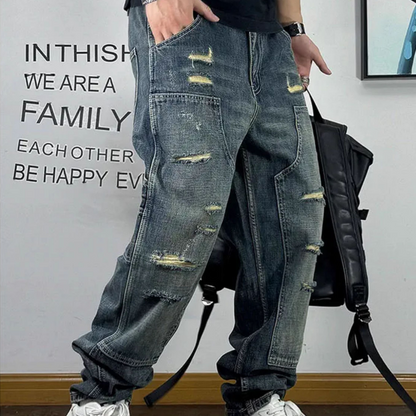 【OUTLET/即納】ダメージデニム ペインターパンツ ジーンズ U1974