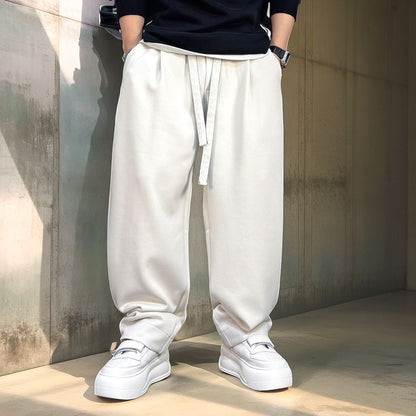 ワイドストレートシンプルカジュアルパンツ U2107