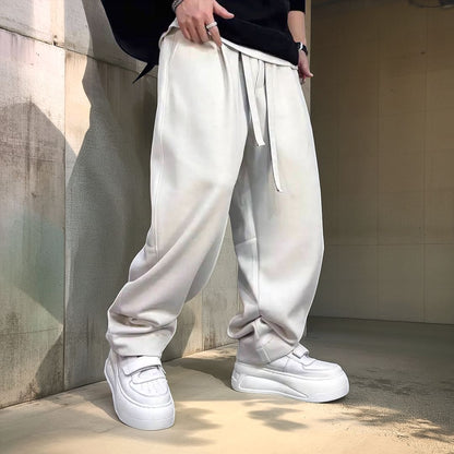 ワイドストレートシンプルカジュアルパンツ U2107