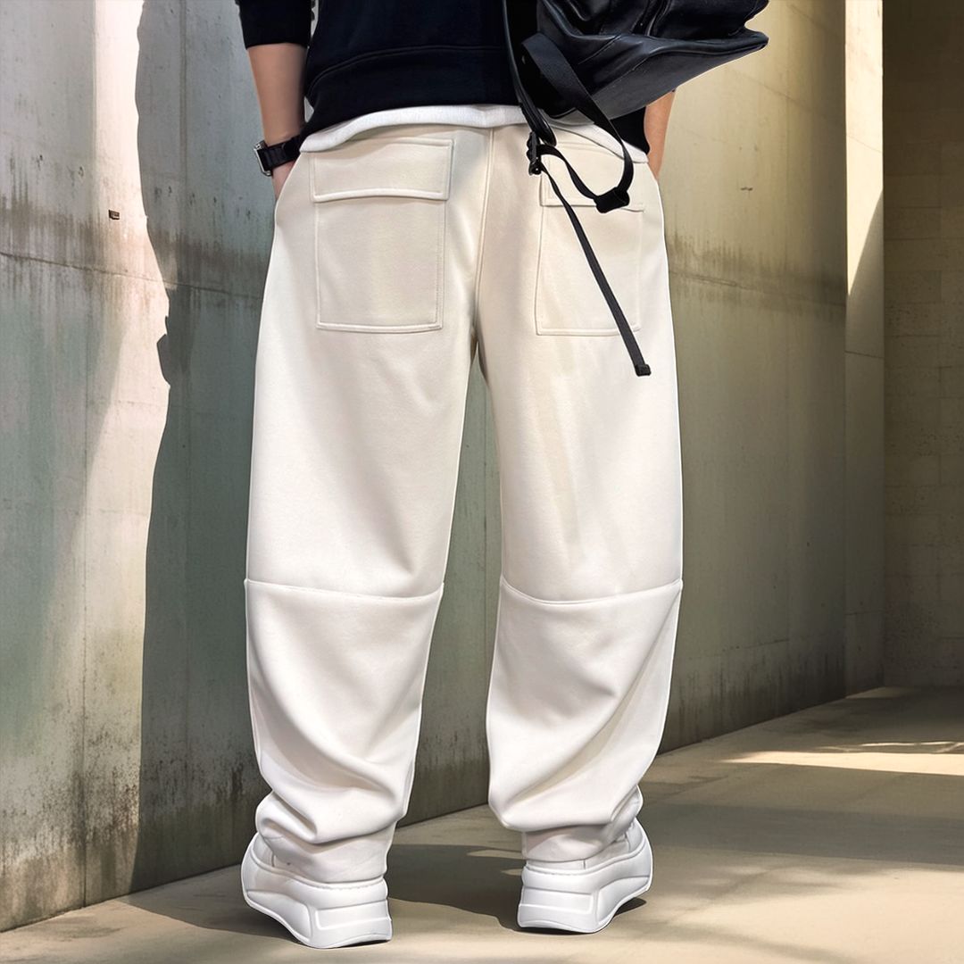 ワイドストレートシンプルカジュアルパンツ U2107