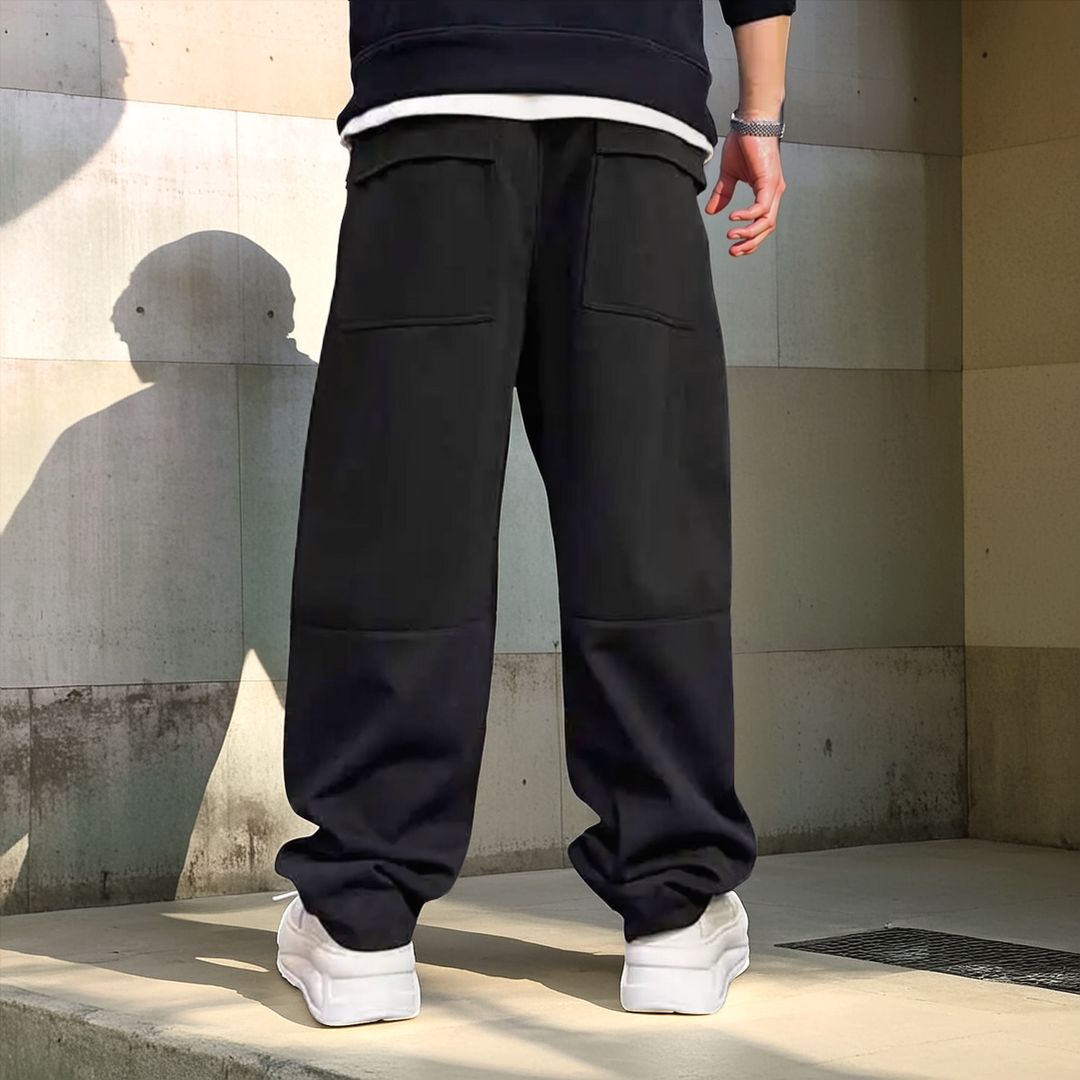 ワイドストレートシンプルカジュアルパンツ U2107