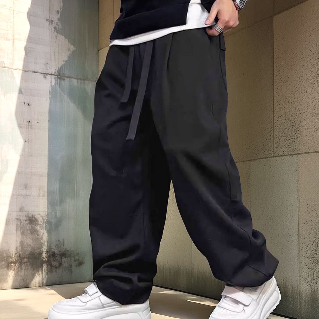 ワイドストレートシンプルカジュアルパンツ U2107