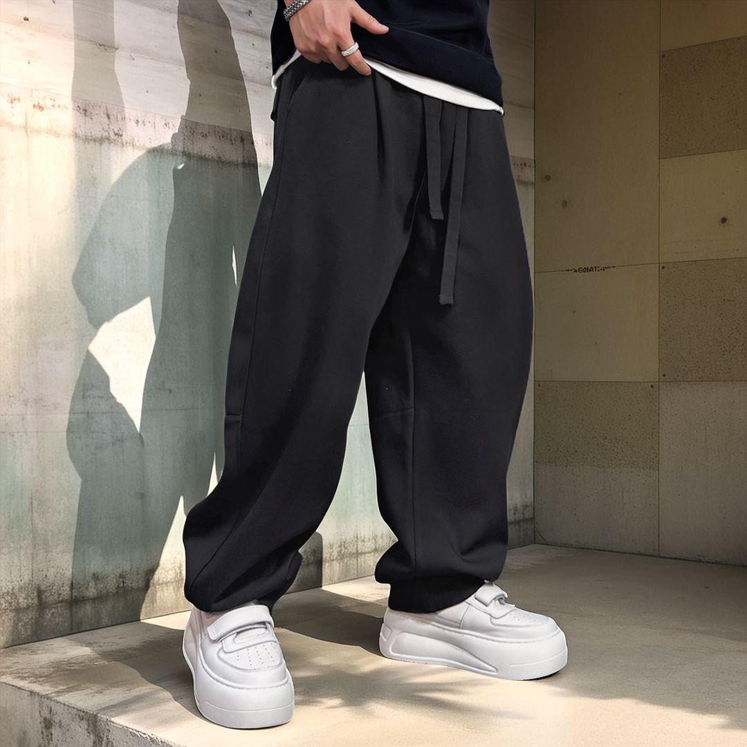 ワイドストレートシンプルカジュアルパンツ U2107