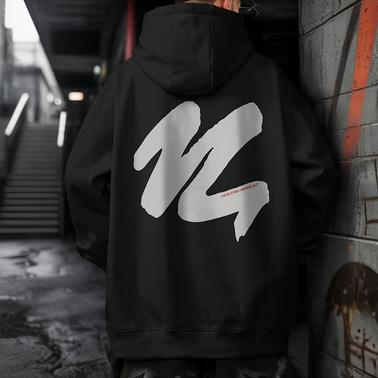 アートストロークバックプリントパーカー U2420