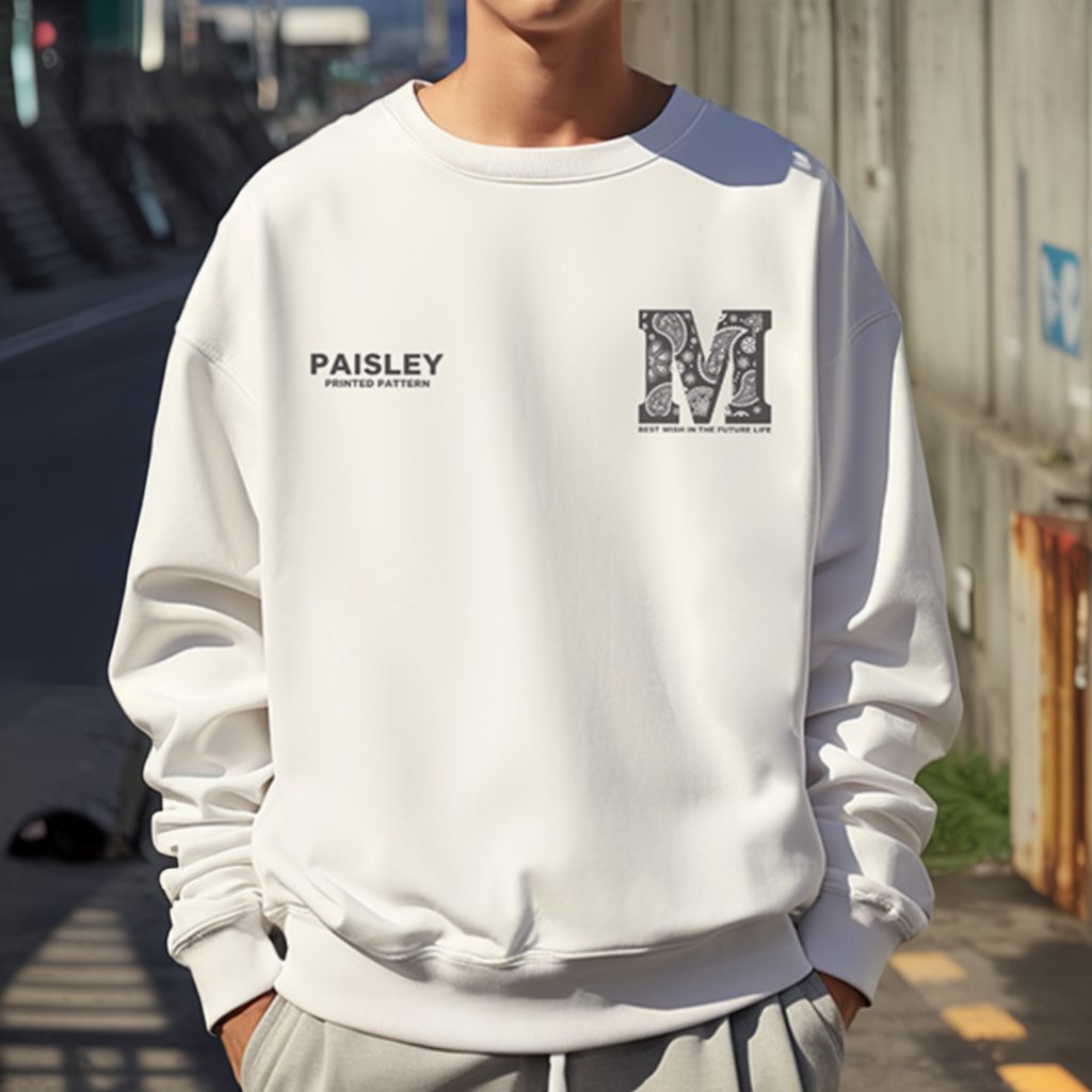 ペイズリーエムロゴプリントスウェット U2469