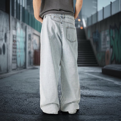 アシンメトリーサイドジップデニムパンツ U2363