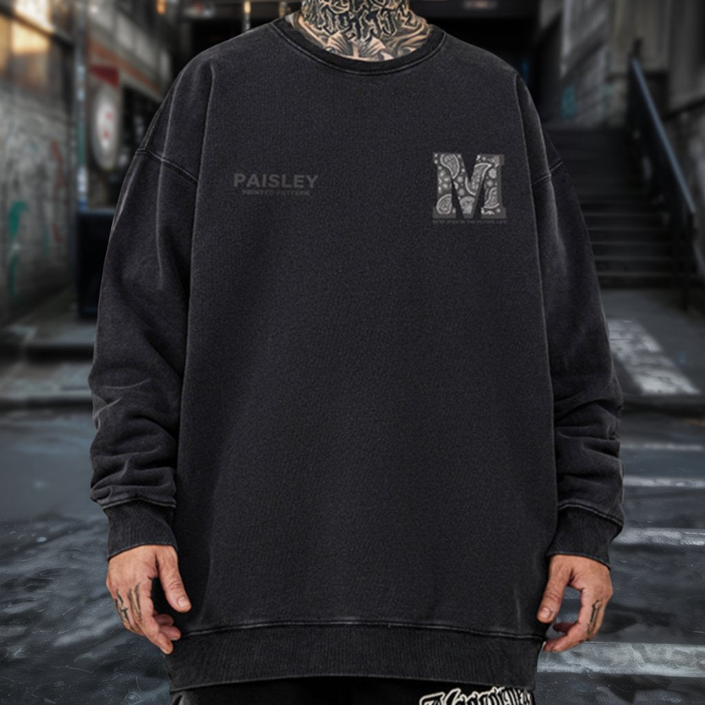 ペイズリーエムロゴプリントスウェット U2469