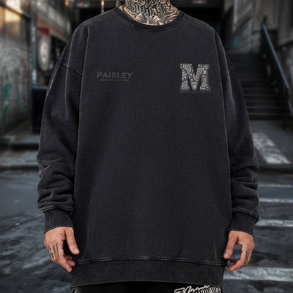 ペイズリーエムロゴプリントスウェット U2469