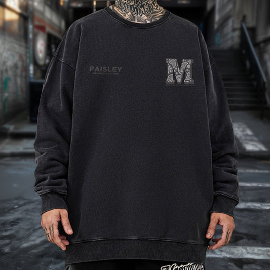ペイズリーエムロゴプリントスウェット U2469