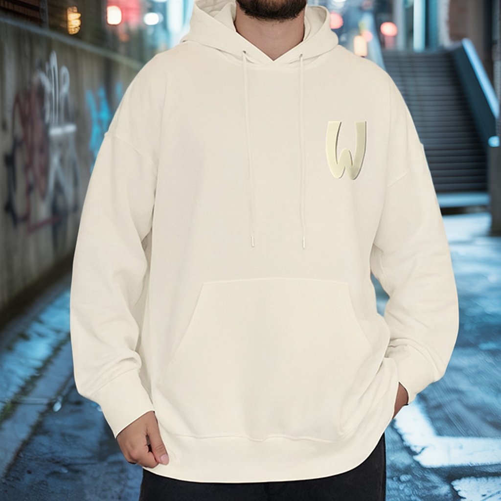 モノトーンシンボルグラフィックパーカー U2395