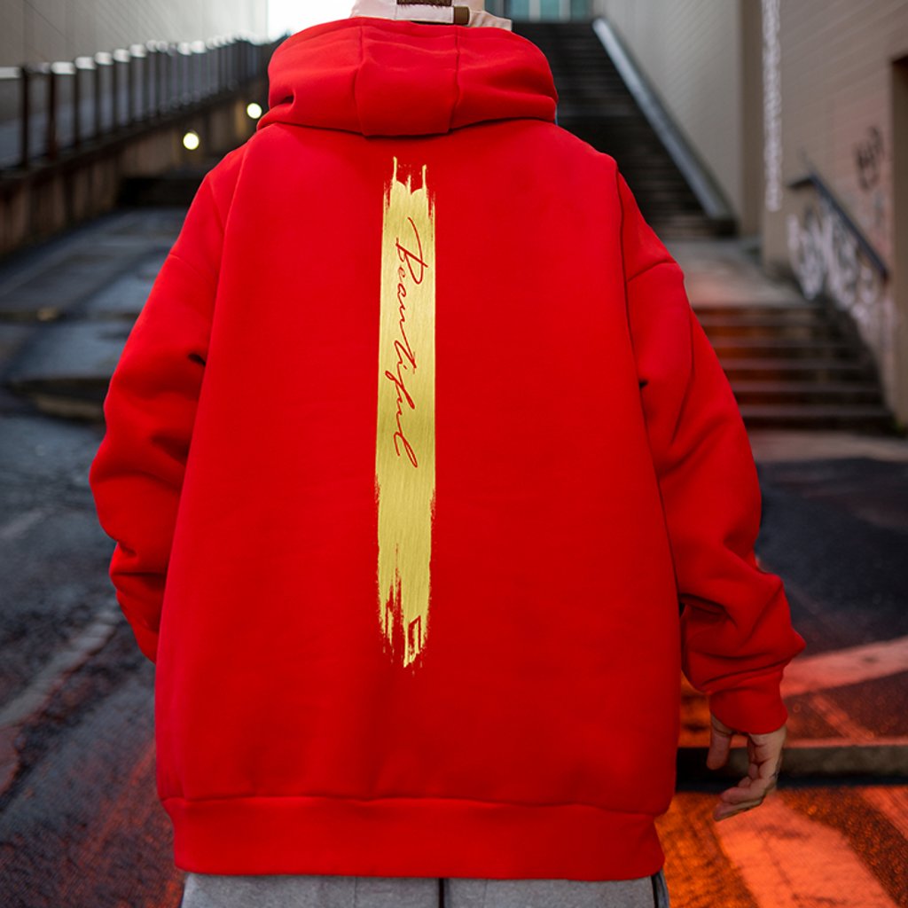 ブラッシュストロークグラフィックパーカー U2496