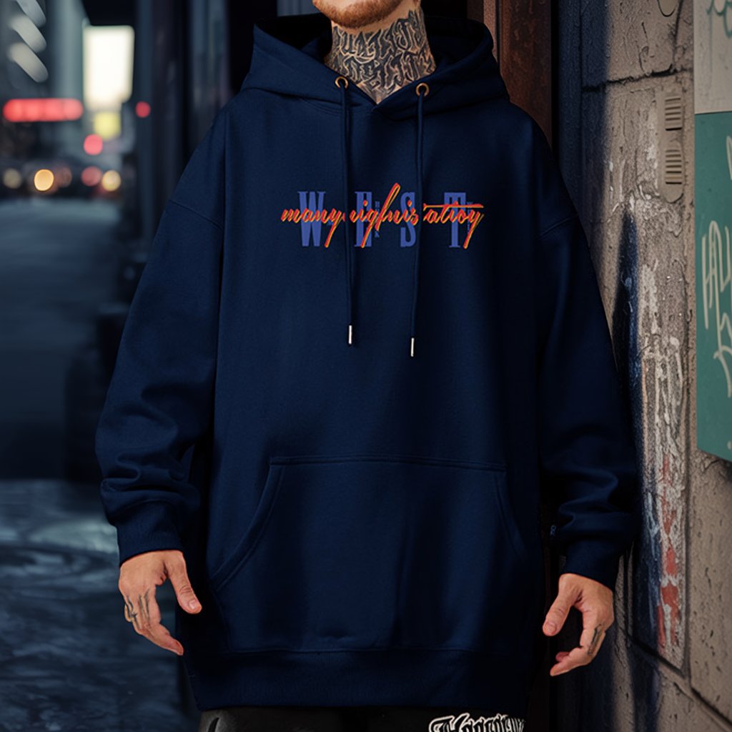 レタリングフロントデザインパーカー U2389