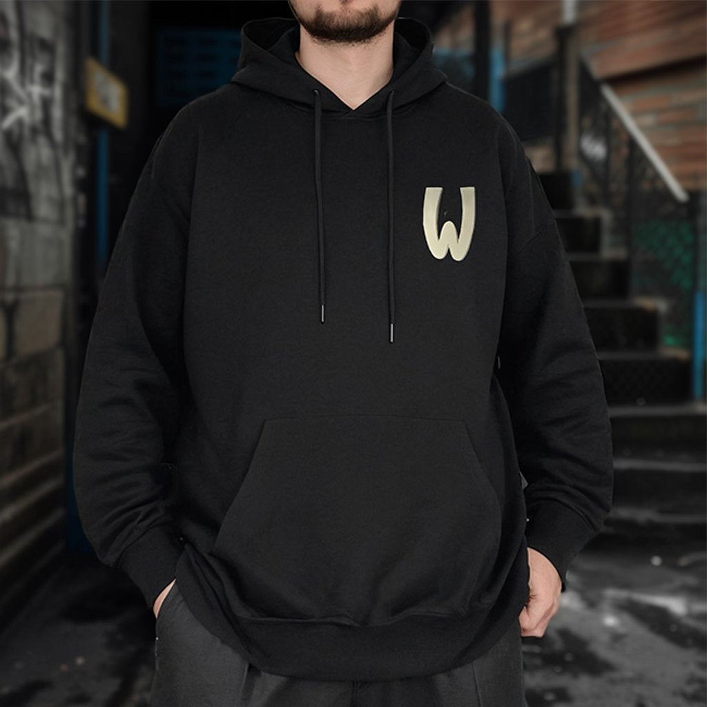 モノトーンシンボルグラフィックパーカー U2395