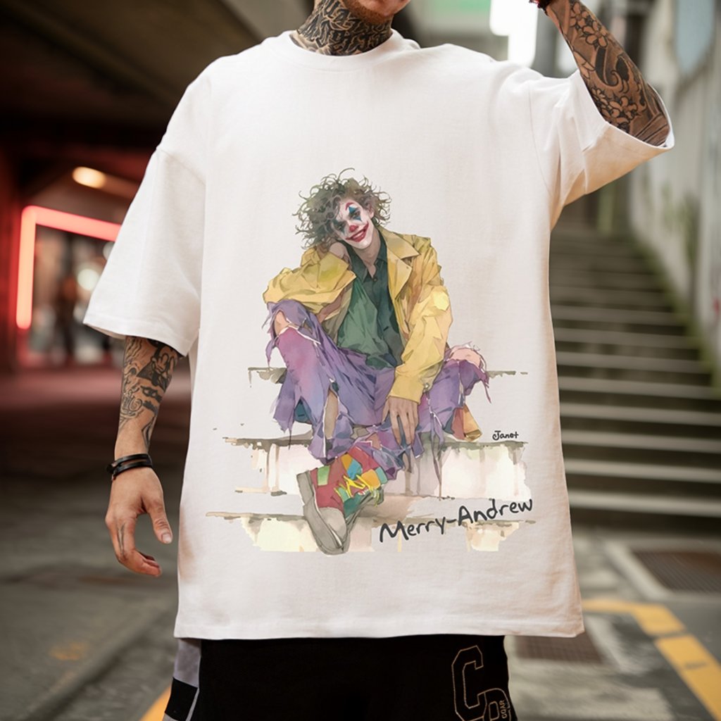 【OUTLET/即納】カラフルアートクラウン半袖Tシャツ U2215