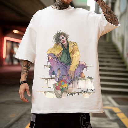 【OUTLET/即納】カラフルアートクラウン半袖Tシャツ U2215