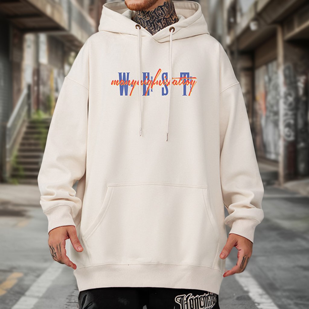 レタリングフロントデザインパーカー U2389