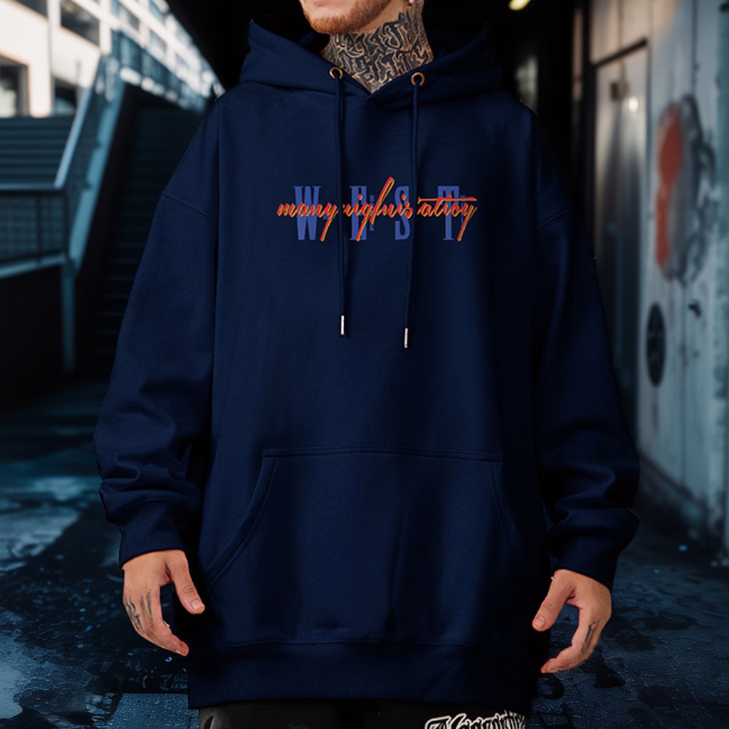 レタリングフロントデザインパーカー U2389