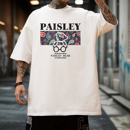 【OUTLET/即納】ペイズリーベアグラフィック半袖Tシャツ U2188