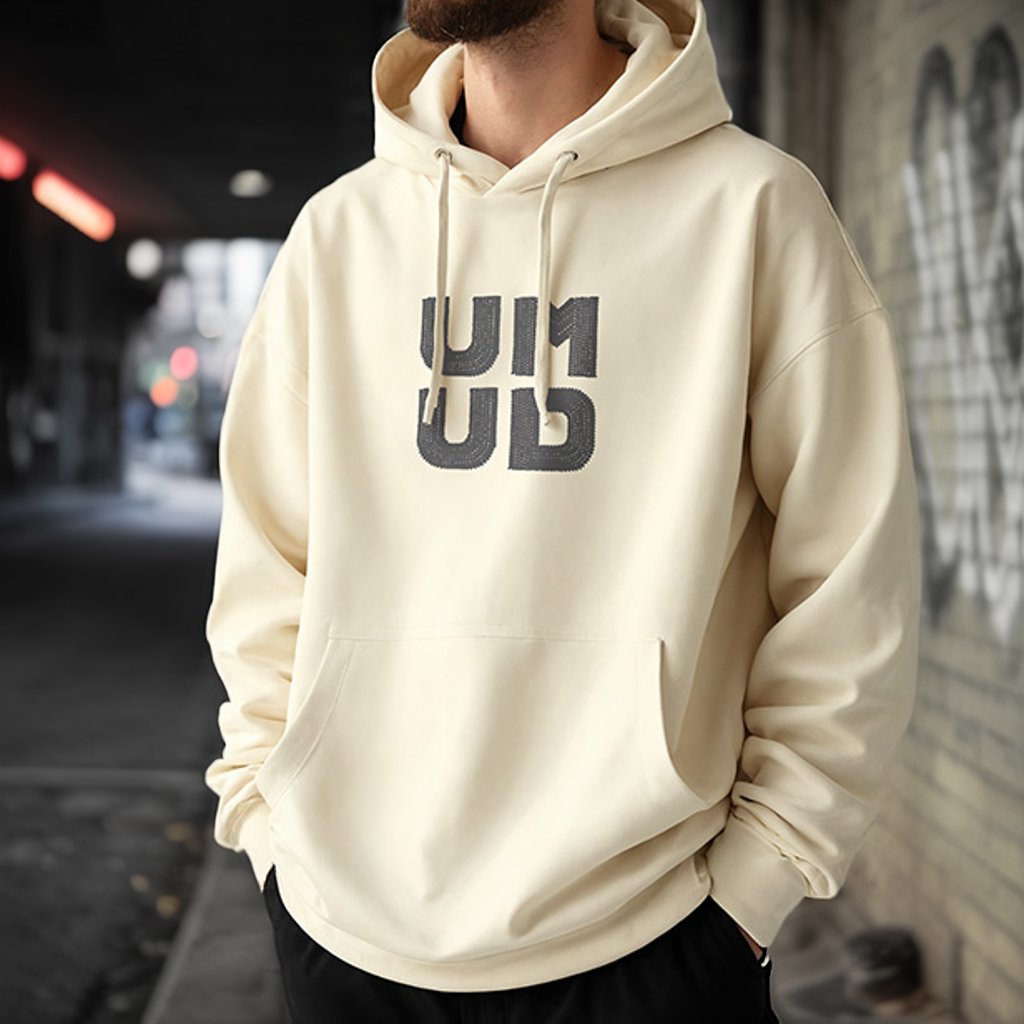 ブロックレターグラフィックプルオーバーパーカー U2391