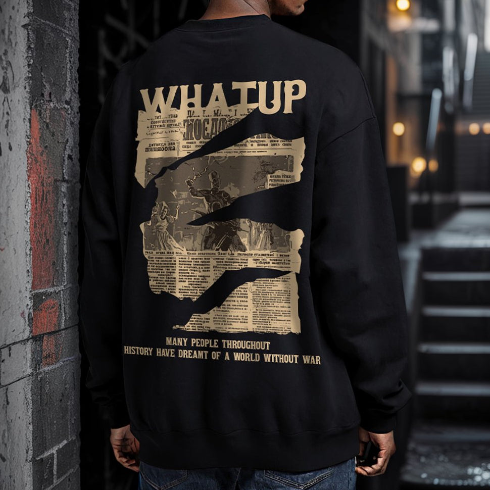 ノスタルジックタイポコラージュスウェット U2452