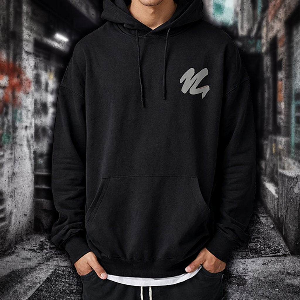 アートストロークバックプリントパーカー U2420