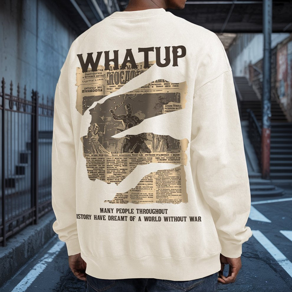 ノスタルジックタイポコラージュスウェット U2452