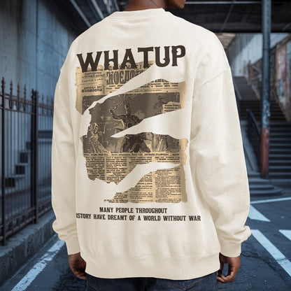 ノスタルジックタイポコラージュスウェット U2452