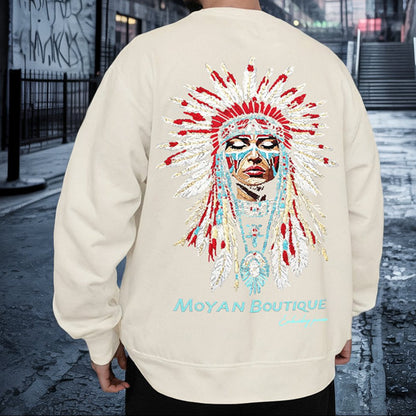 フェザーモチーフアートスウェット U2465