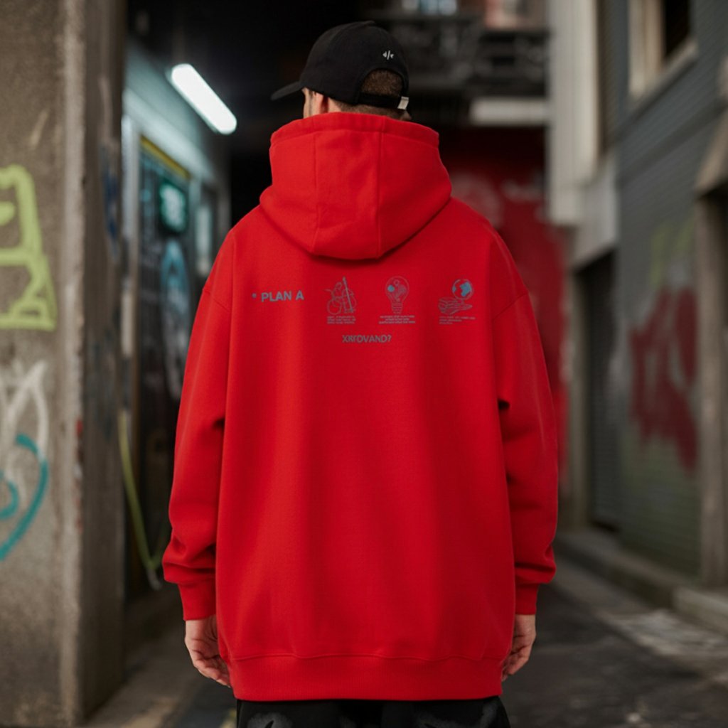 ミニマルプランモチーフパーカー U2423