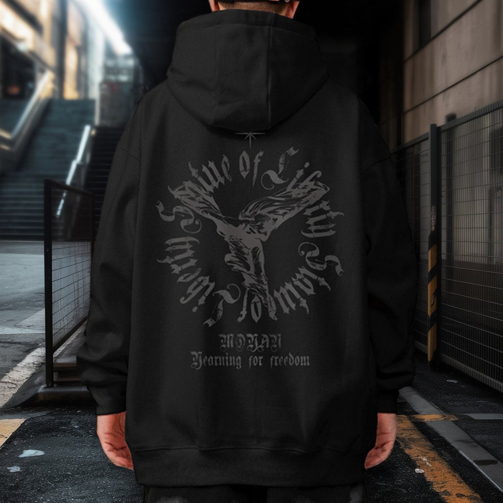 ゴシックエンブレムアートパーカー U2426