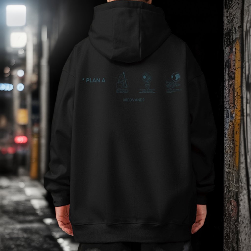 ミニマルプランモチーフパーカー U2423