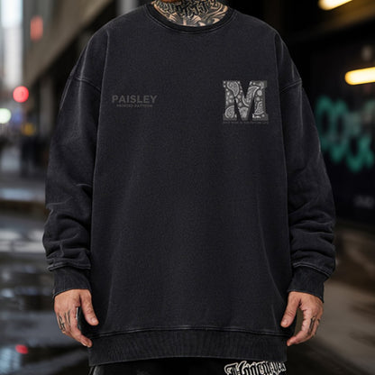 ペイズリーエムロゴプリントスウェット U2469