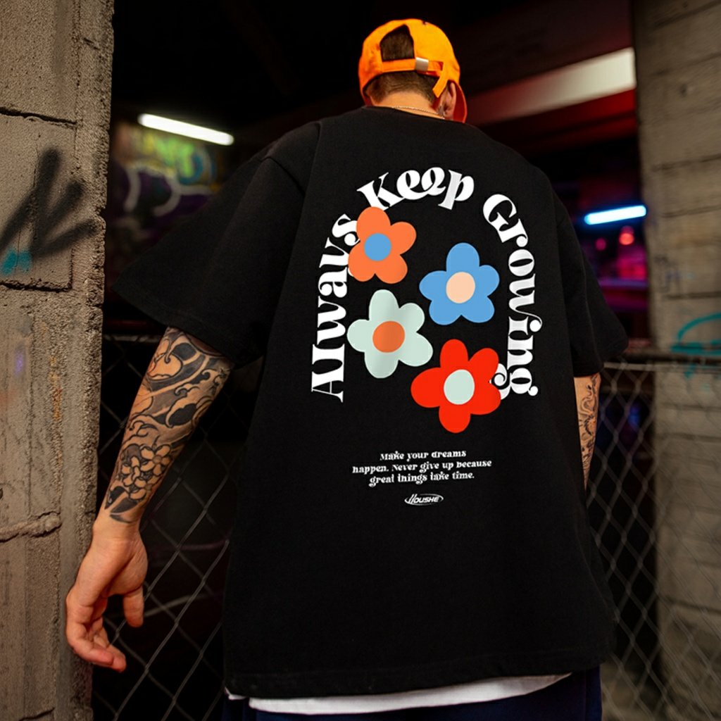 【OUTLET/即納】フラワープリント半袖Tシャツ U1857