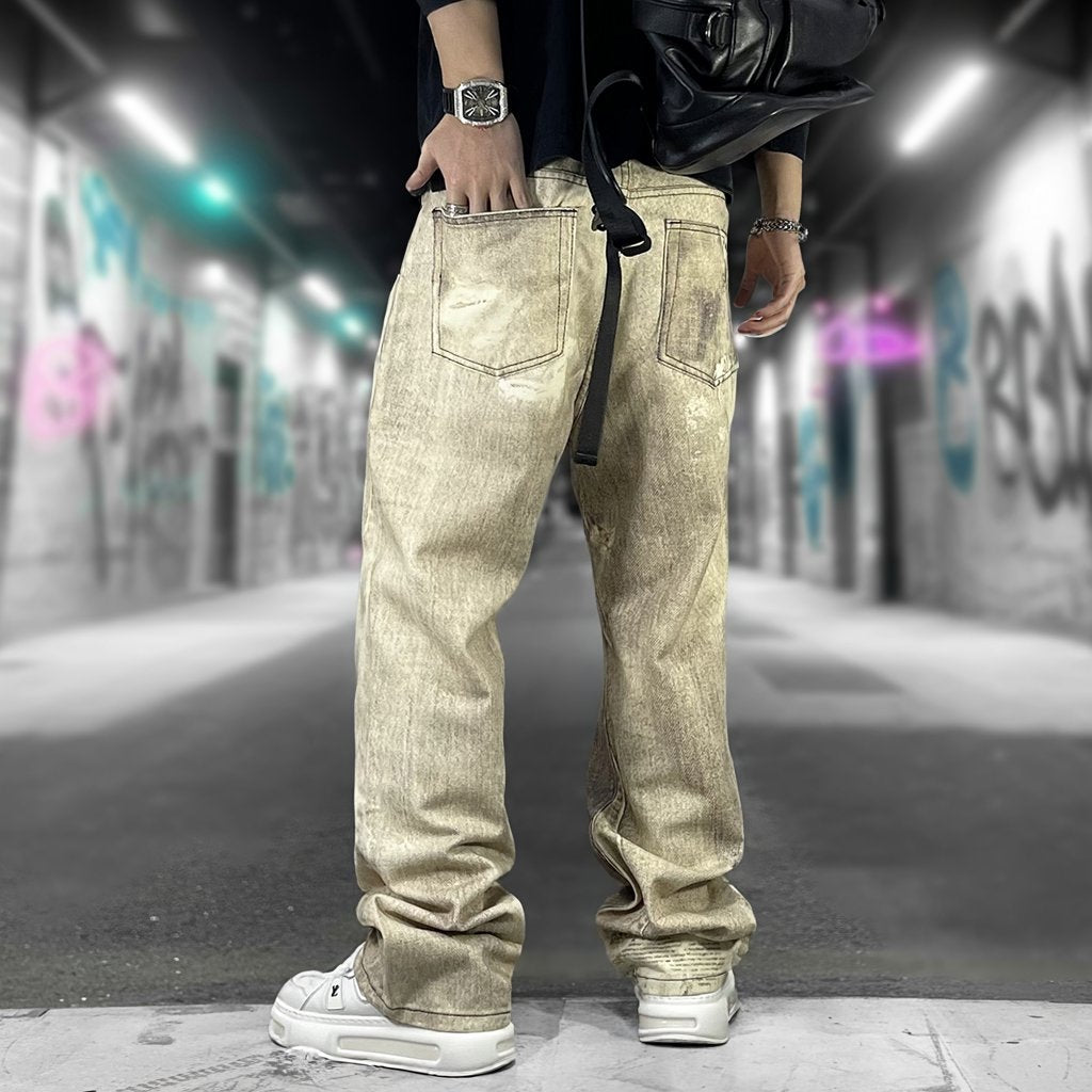 ブラストウォッシュルーズデニムパンツ U2513