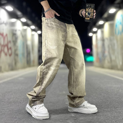 ブラストウォッシュルーズデニムパンツ U2513