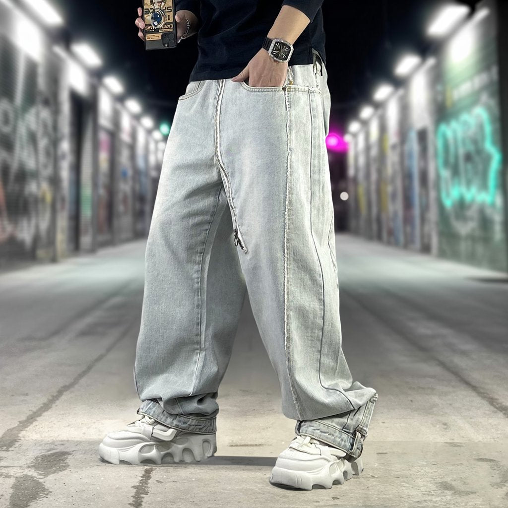 ライトウォッシュワイドデニムパンツ U2512